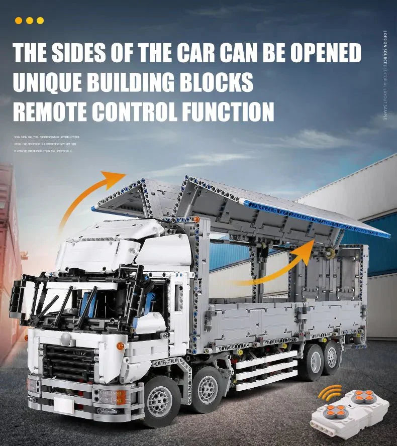 RC Wing-Body Cargo Truck - Building Blocks Set | Power Brickz