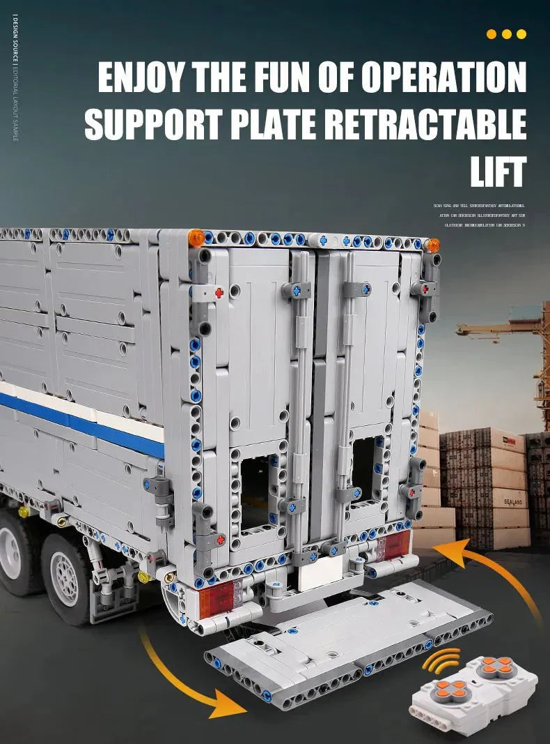 RC Wing-Body Cargo Truck - Building Blocks Set | Power Brickz