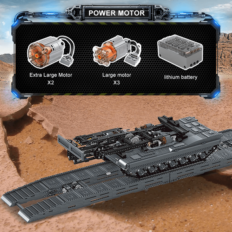 Remote Controlled Abrams Bridge Layer - Building Set | Power Brickz