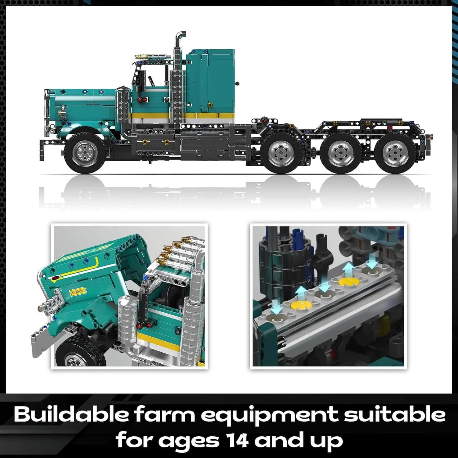 Remote Controlled American Truck - Building Blocks Set | Power Brickz