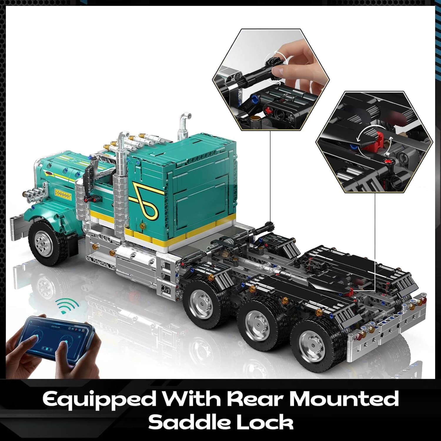 Remote Controlled American Truck - Building Blocks Set | Power Brickz