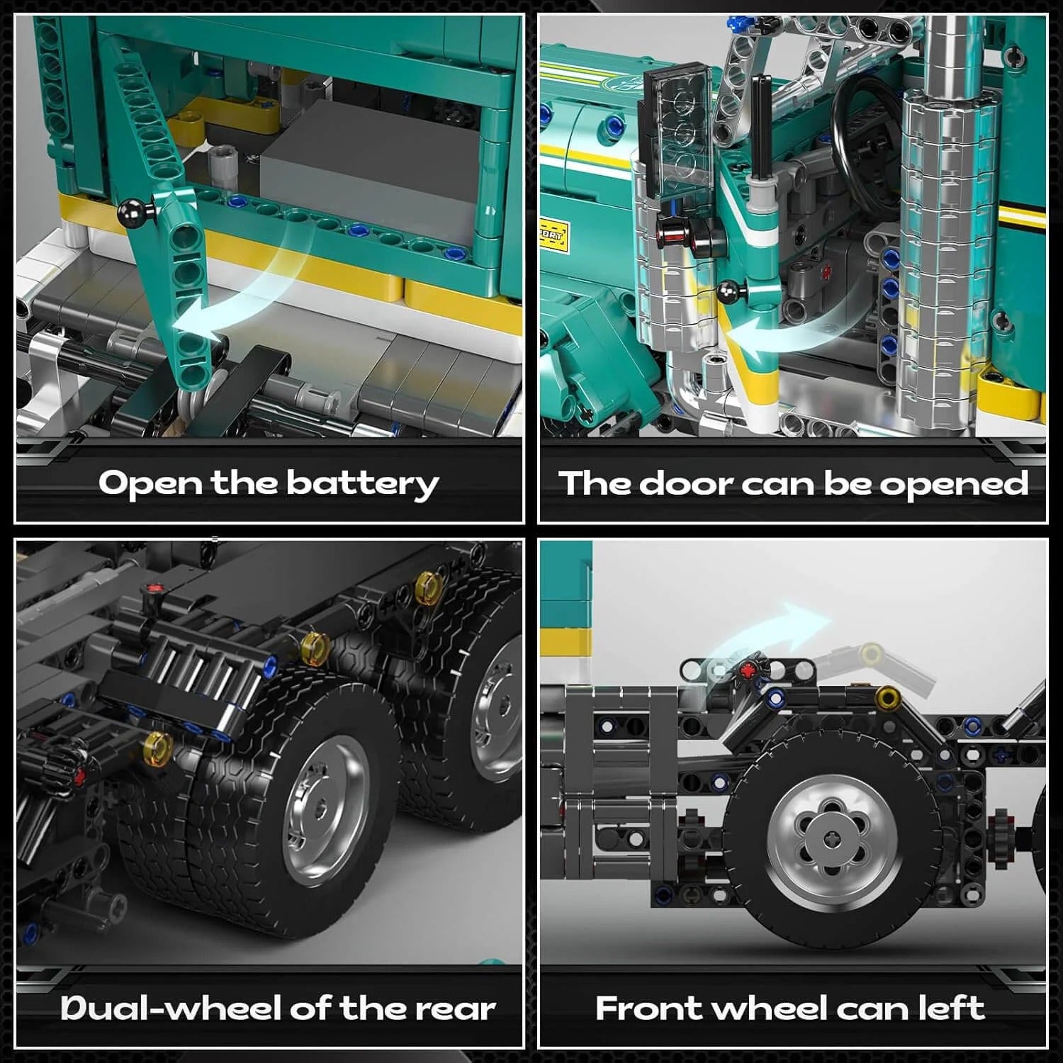 Remote Controlled American Truck - Building Blocks Set | Power Brickz