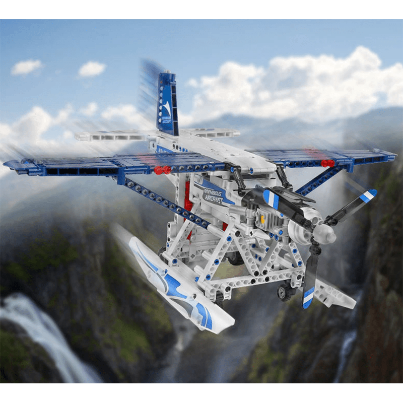 Remote Controlled Amphibious Plane - Building Set | Power Brickz
