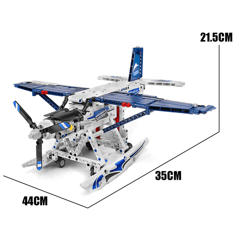 Remote Controlled Amphibious Plane - Building Set | Power Brickz