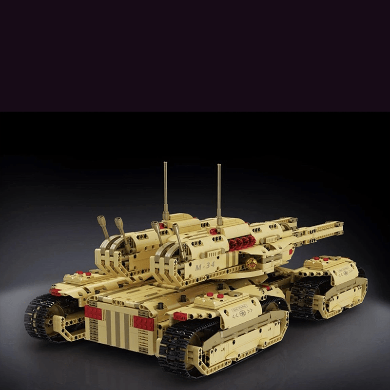 Remote Controlled Army 4 Track Tank - Building Set | Power Brickz