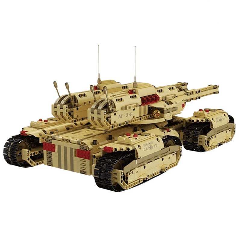 Remote Controlled Army 4 Track Tank - Building Set | Power Brickz