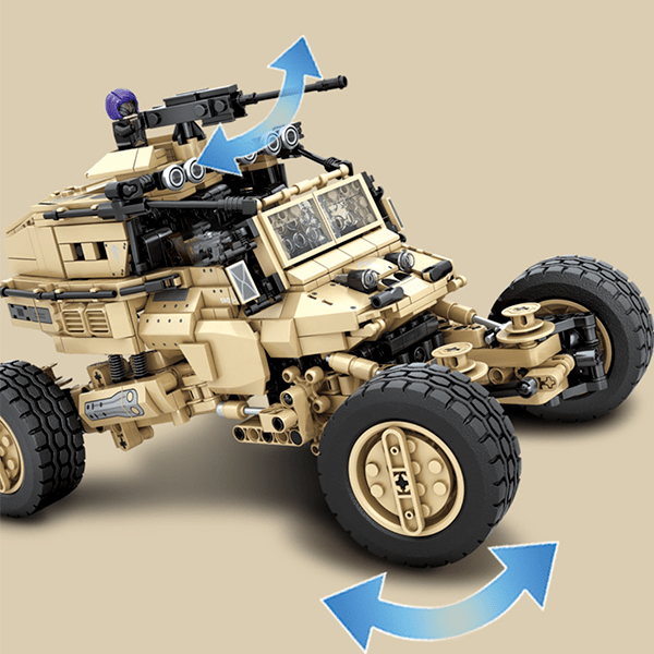 Remote Controlled Army Buggy - Building Set | Power Brickz