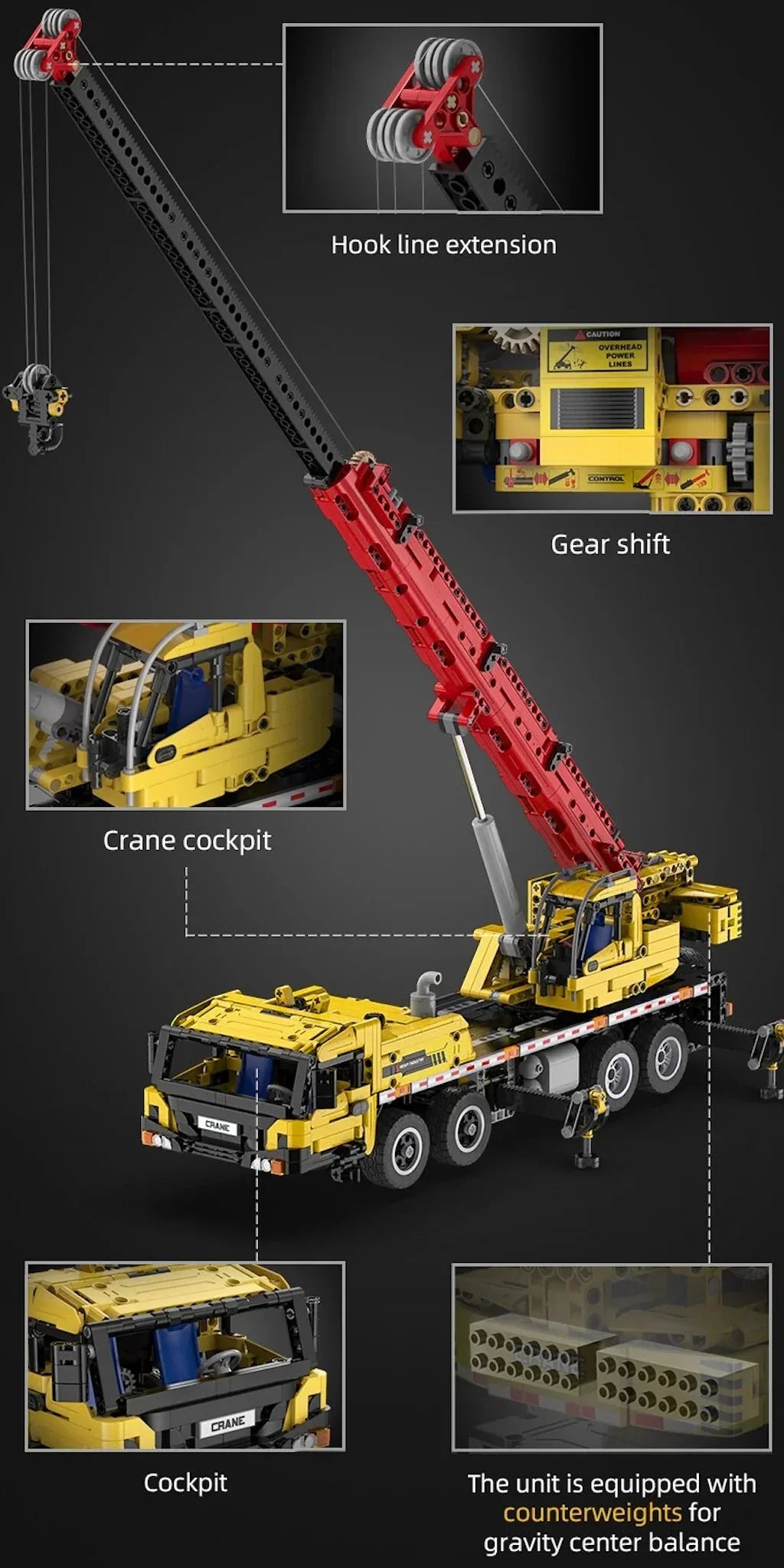 RC Mobile Crane - Building Set | Power Brickz