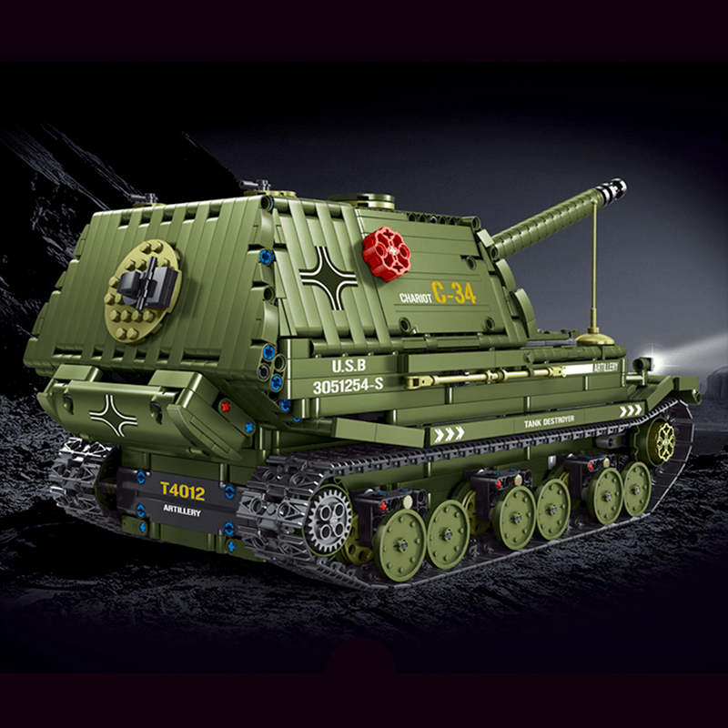 Remote Controlled Ferdid Tank Destroyer - Building Set | Power Brickz