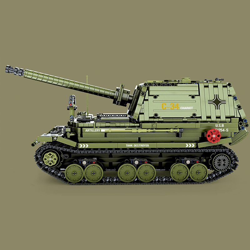 Remote Controlled Ferdid Tank Destroyer - Building Set | Power Brickz