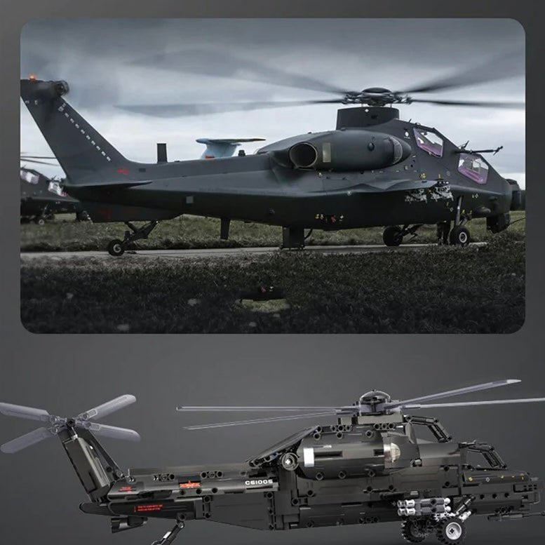 Remote Controlled Helicopter – brick-built display model made from building blocks