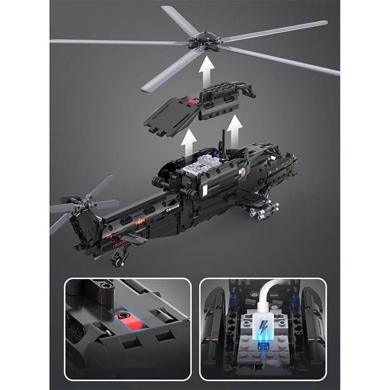 Remote Controlled Helicopter - Building Set | Power Brickz