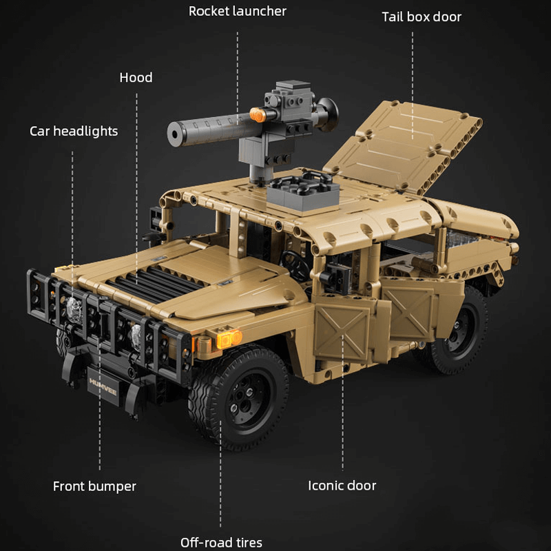 Remote Controlled Hummer H2 - Building Set | Power Brickz