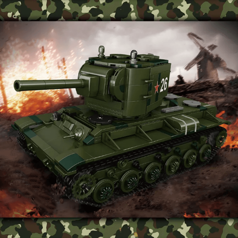 Remote controlled KV-2 tank - Building Set | Power Brickz