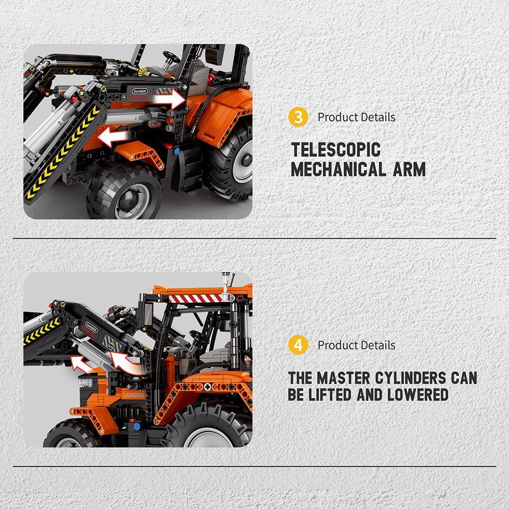 Remote Controlled Loading Tractor | 1496pcs - Power Brickz