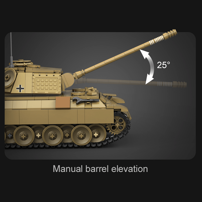 Remote Controlled Panther Tank - Building Set | Power Brickz