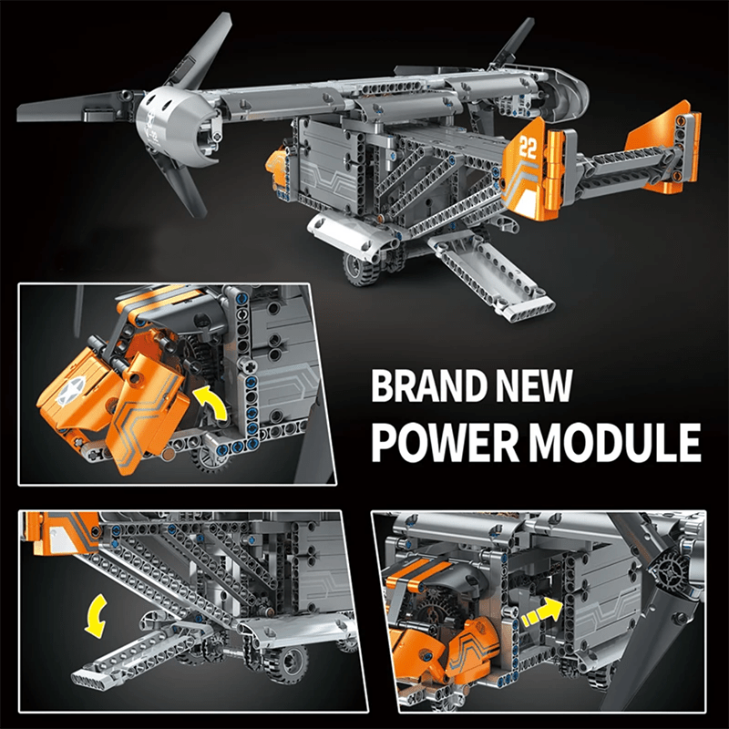 Remote Controlled Plane - Building Set | Power Brickz