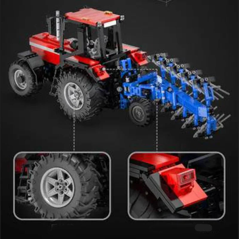 RC Plowing Tractor - Building Set | Power Brickz