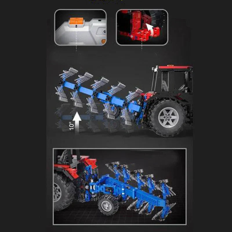 RC Plowing Tractor - Building Set | Power Brickz