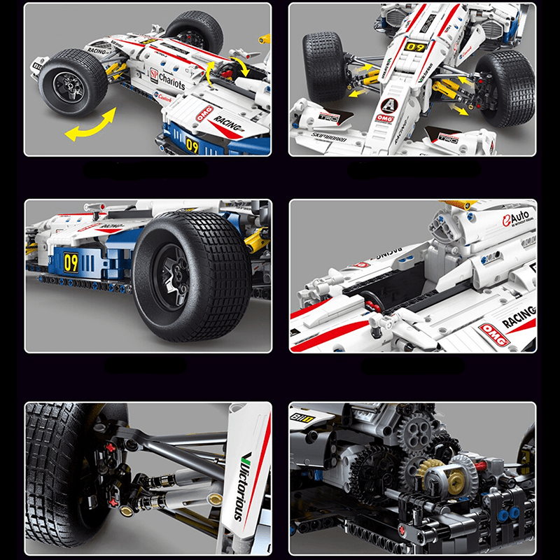 RC Single-Seater Formula Racer - Building Blocks Set | Power Brickz
