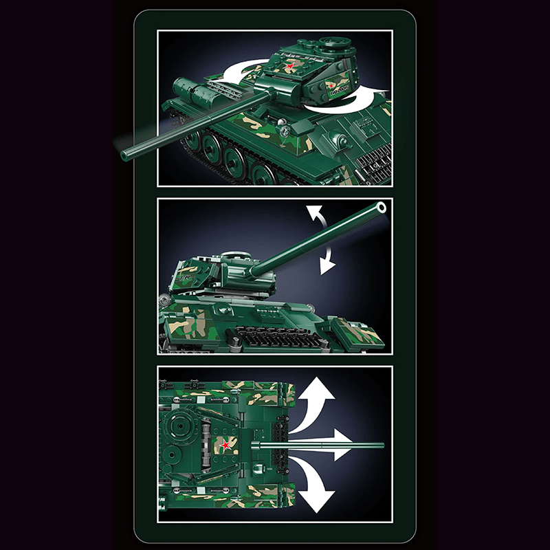 Remote Controlled T-34 Tank - Building Set | Power Brickz