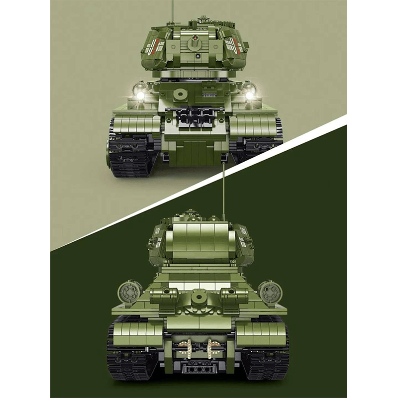 Remote Controlled T34 Tank - Building Set | Power Brickz