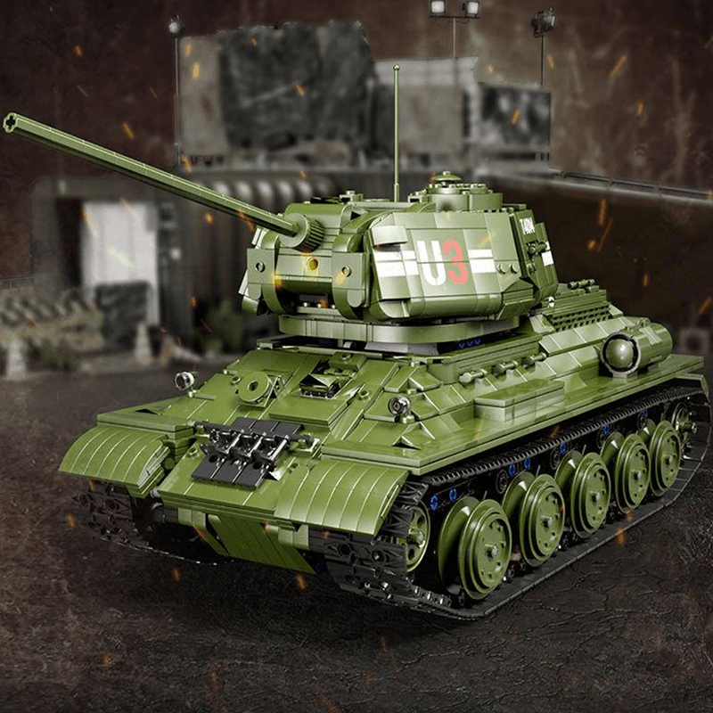 Remote Controlled T34 Tank - Building Set | Power Brickz