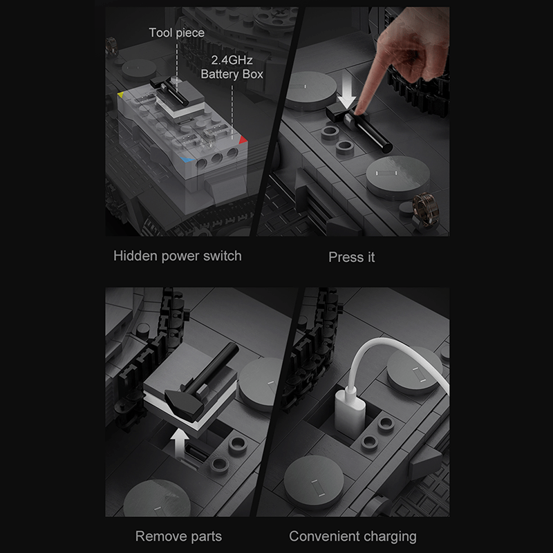 Remote Controlled Tank - Building Set | Power Brickz