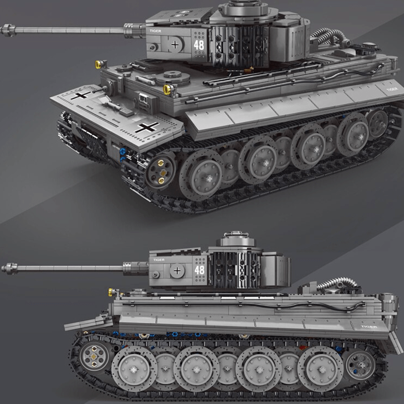 Remote Controlled Tiger Tank - Building Set | Power Brickz