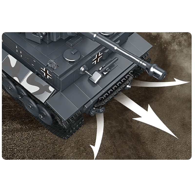 Remote Controlled Tiger Tank - Building Set | Power Brickz