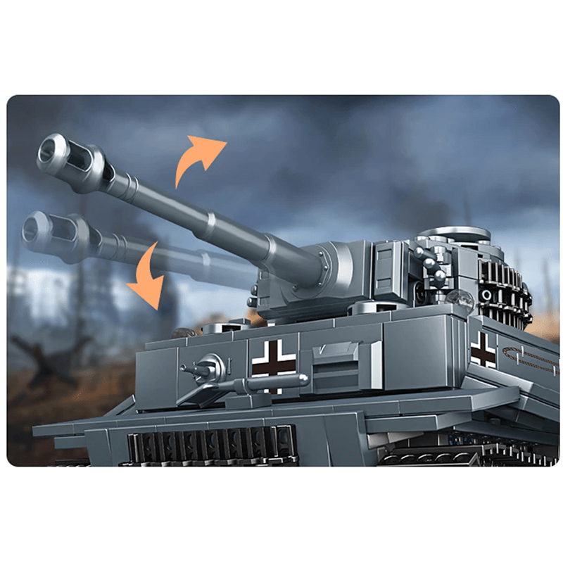 Remote Controlled Tiger Tank - Building Set | Power Brickz