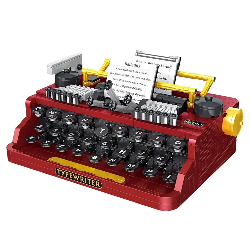 Retro Mechanical Typewriter - Building Set | Power Brickz