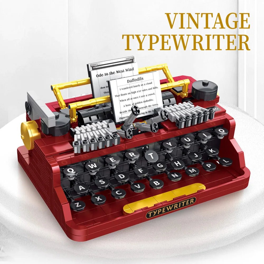 Retro Mechanical Typewriter - Building Set | Power Brickz
