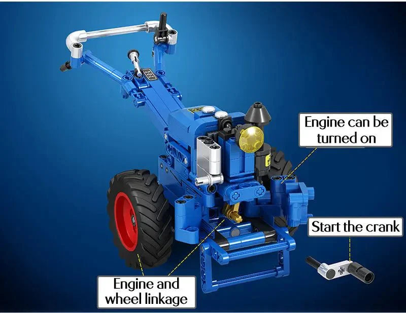 Retro Walking Tractor - Building Set | Power Brickz