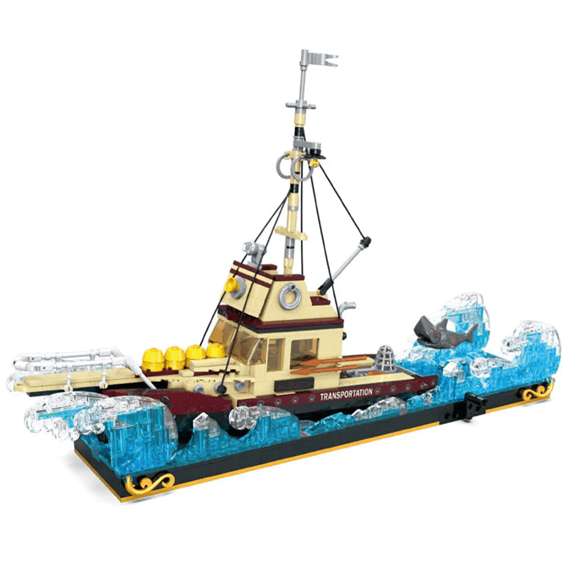 Ship at Sea Sculpture - Building Set | Power Brickz