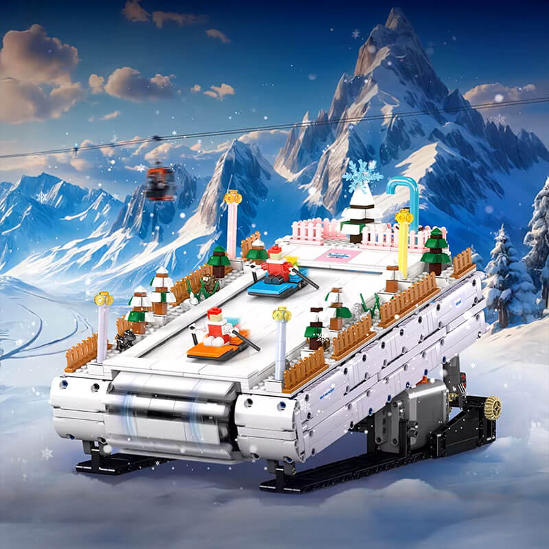 Motorized Ski Resort - Building Blocks Set | Power Brickz
