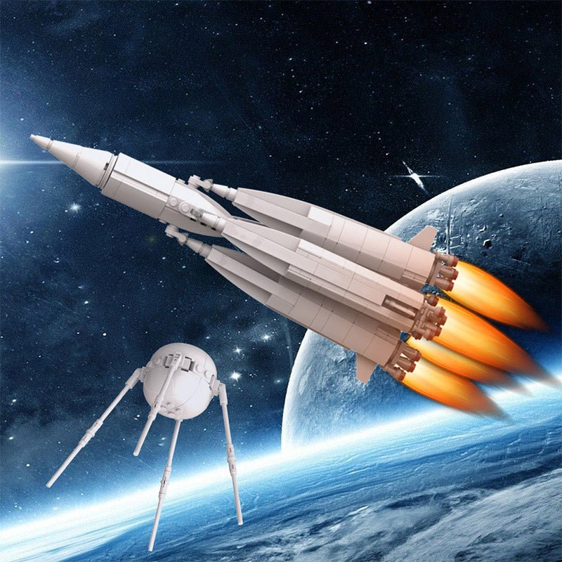 Sputnik 1 & R-7 rocket 8K71PS M1-1PS - Building Set | Power Brickz