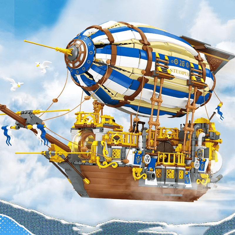 SteamPunk Airship - Building Set | Power Brickz