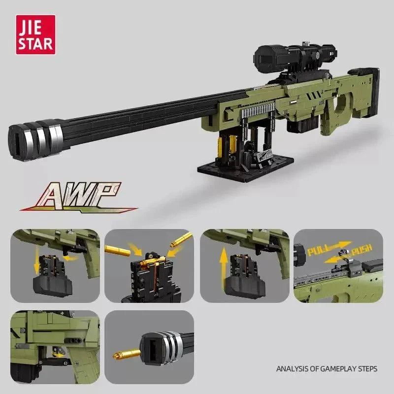 Super AWP Sniper Rifle Gun - Building Set | Power Brickz