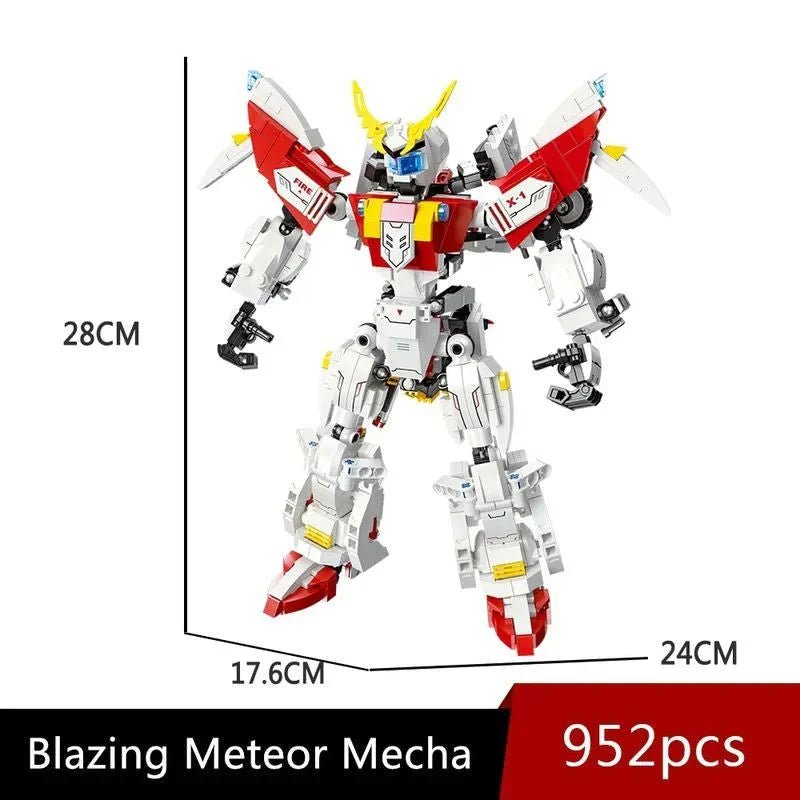 Super Deformed Flaming Meteor Mecha Robot Warrior Bricks Toy | 952pcs - Power Brickz