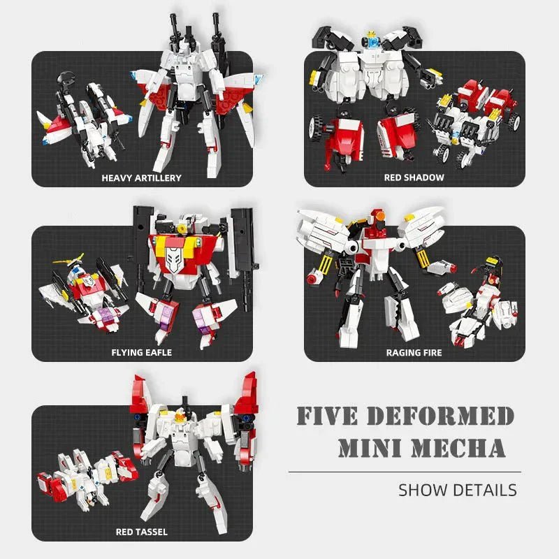 Super Deformed Flaming Meteor Mecha Robot Warrior Bricks Toy | 952pcs - Power Brickz