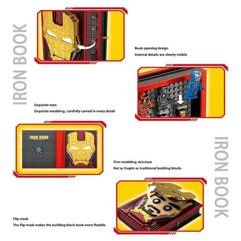 Super Hero Movie Marvel Iron Book - Building Set | Power Brickz