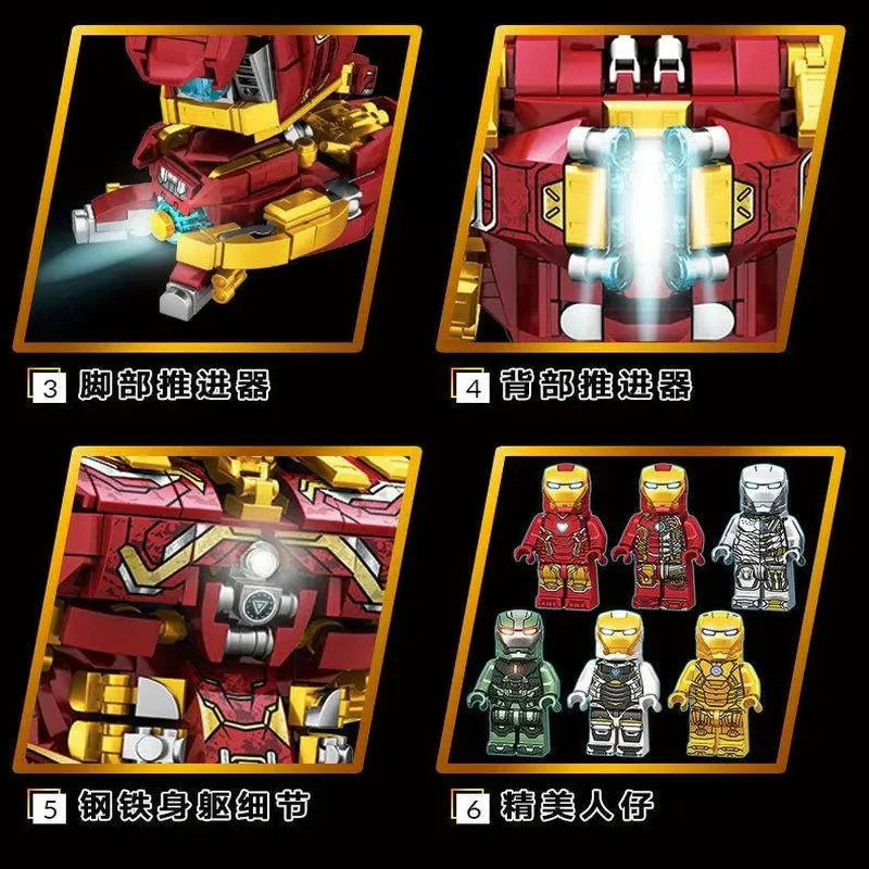 Super Heroes Marvel Iron Hero Warrior Robot Bricks Toy - Building Set | Power Brickz
