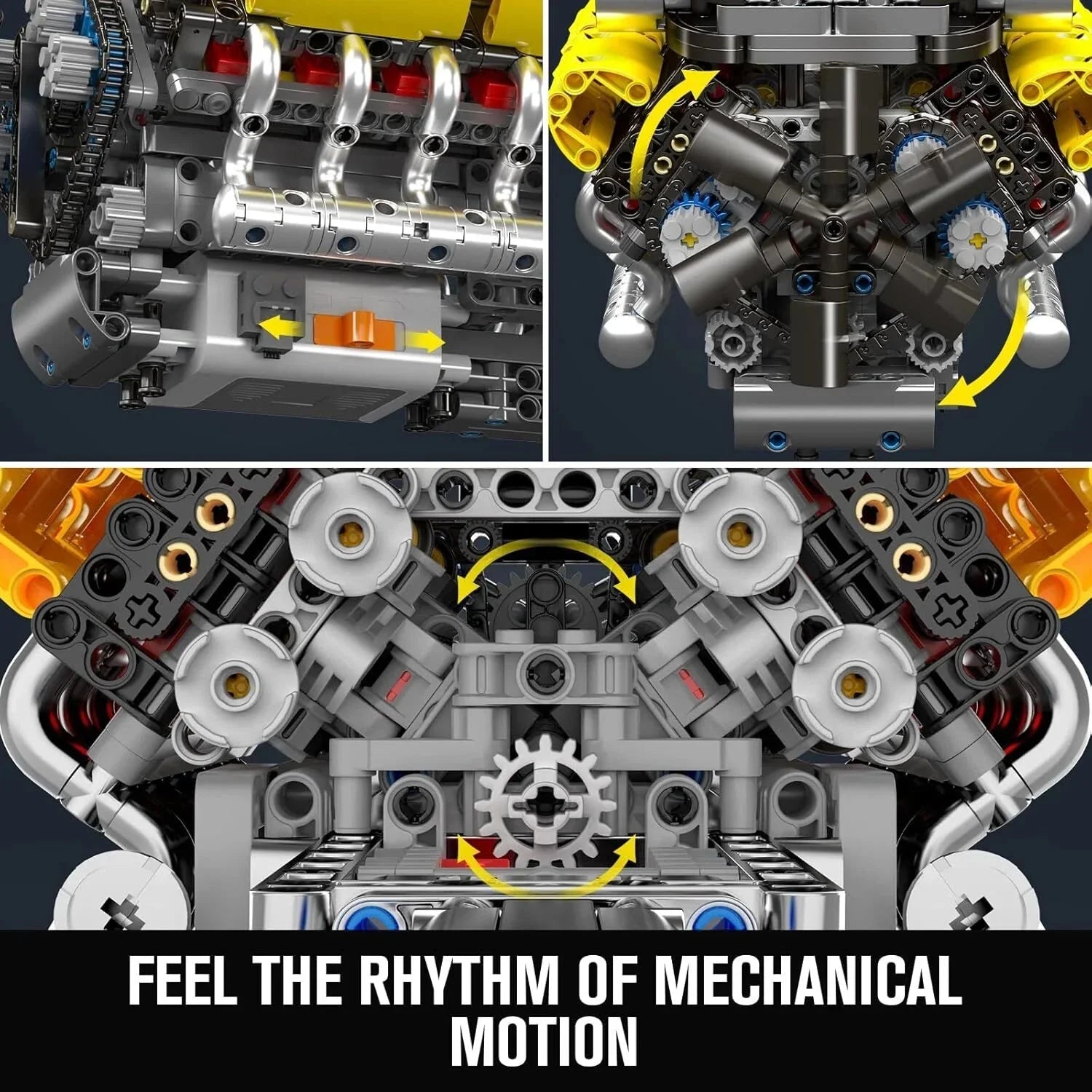 Supercar V12 Engine & Transmission | 1260pcs - Power Brickz