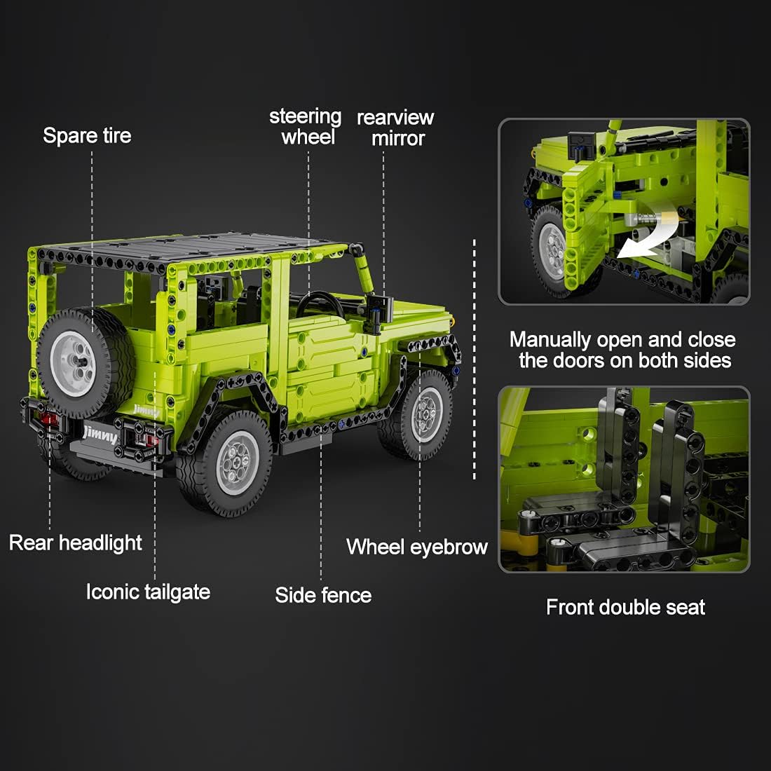 RC Japan Compact 4x4 SUV - Building Blocks Set | Power Brickz