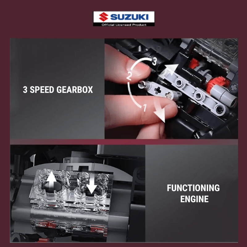 1000cc Retro Sport Bike - Building Set | Power Brickz