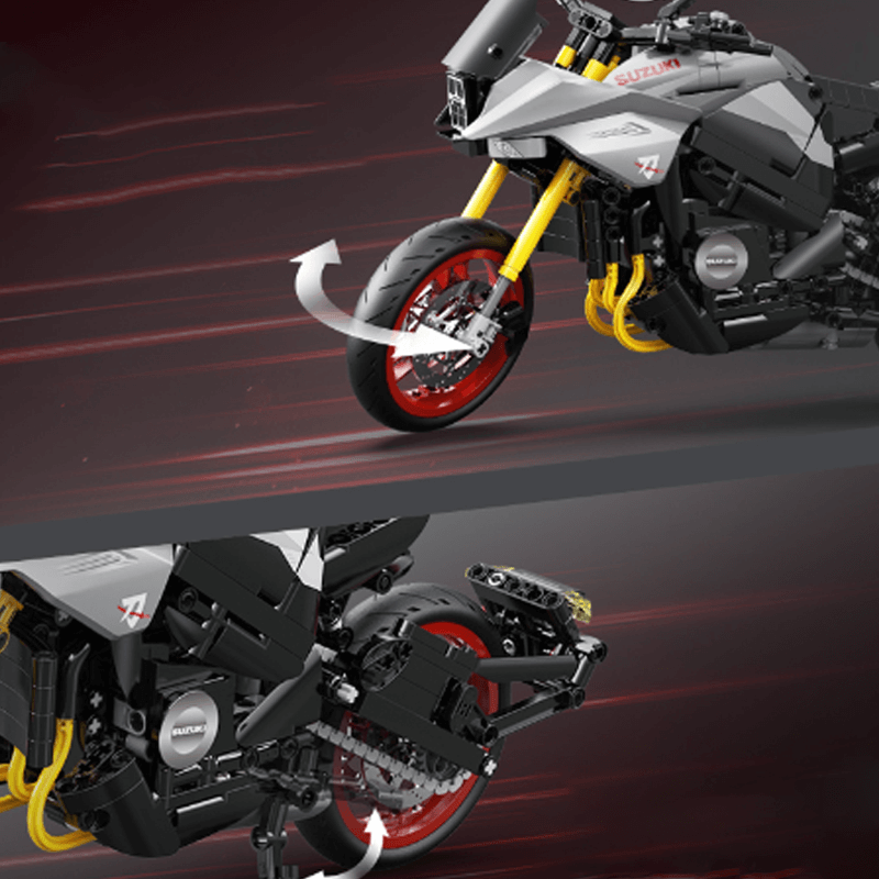 1000cc Retro Sport Bike - Building Set | Power Brickz