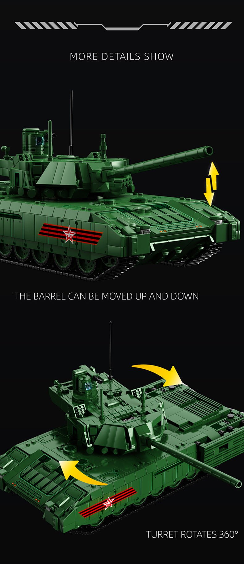 T-14 Armata Main Battle Tank - Building Set | Power Brickz