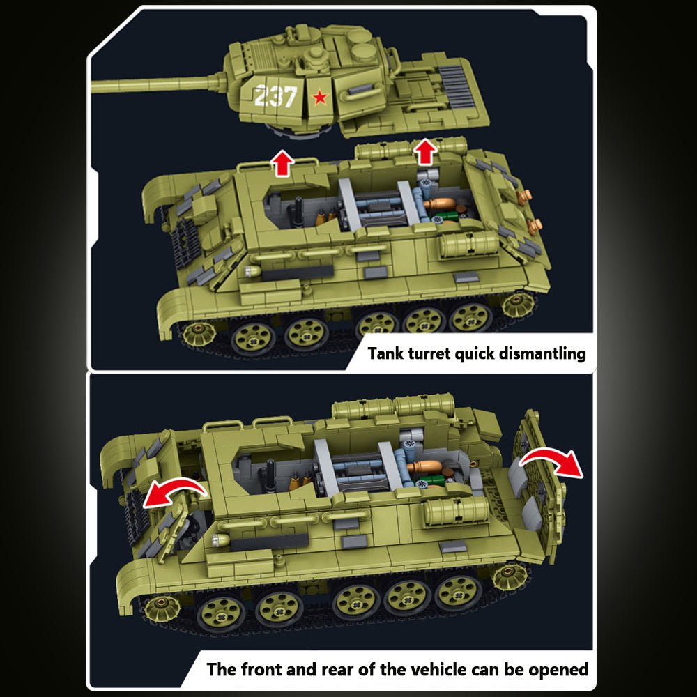 T-34 tank - Building Set | Power Brickz
