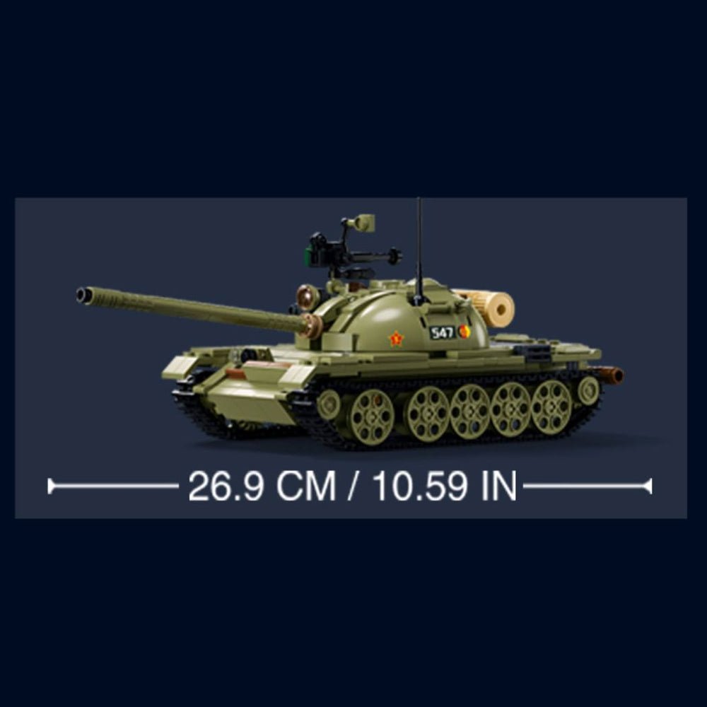 T54S Medium Tank - Building Set | Power Brickz